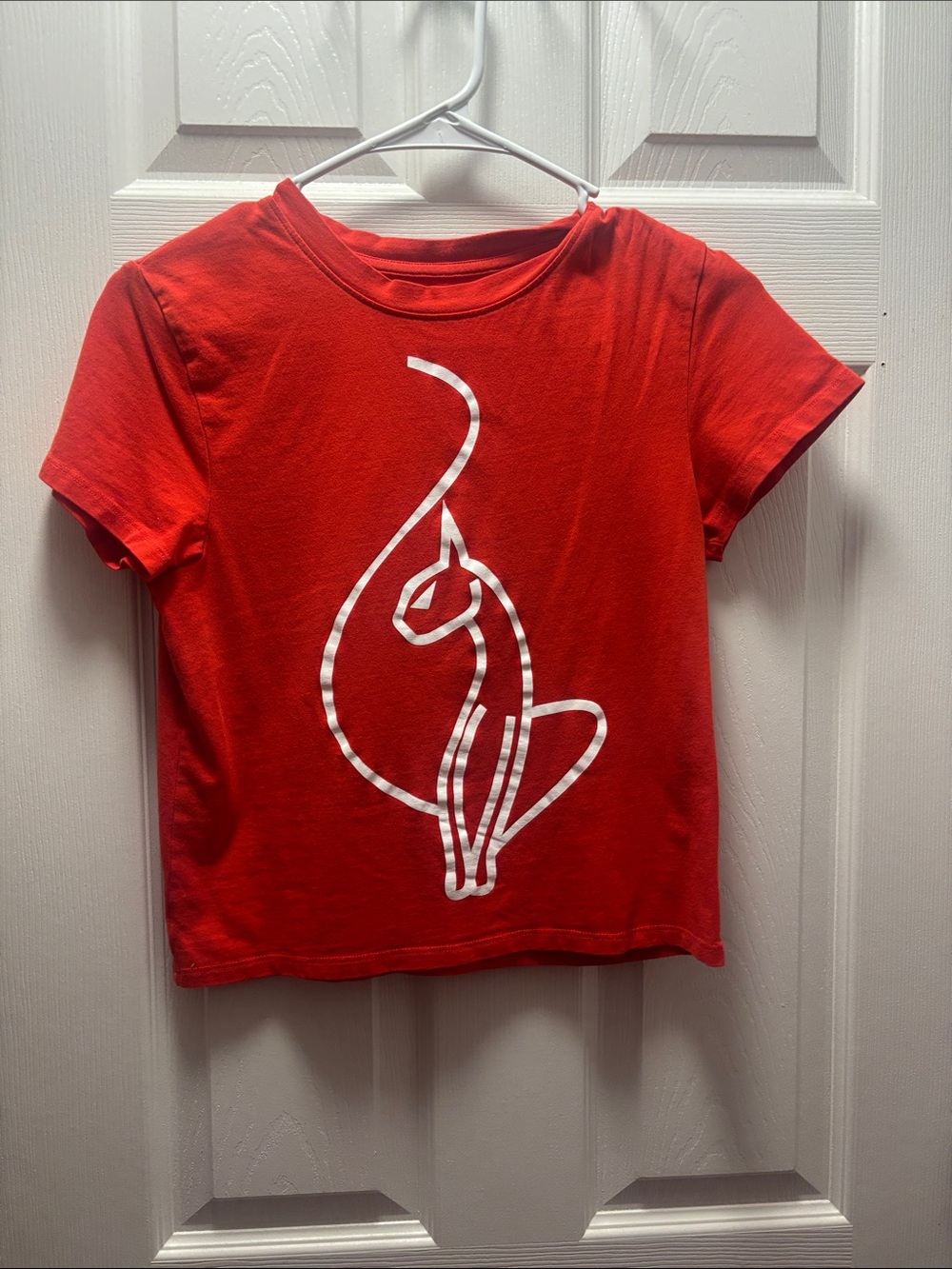 Women’s Baby Phat Red Graphic Cat Tee, Size M, barely worn
